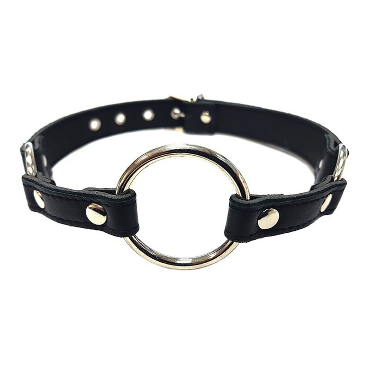 (image for) Leather O-Ring Gag - Black