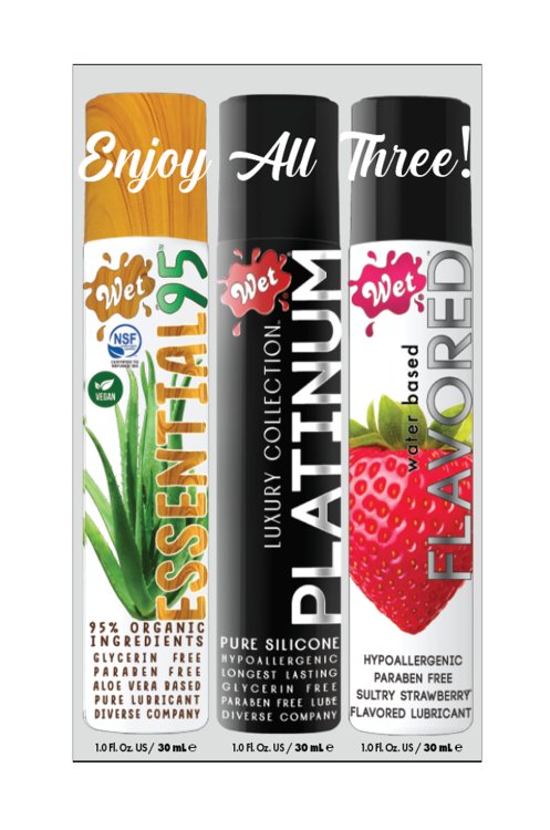(image for) 3 PACK SAMPLER (1OZ ESSENTIAL95, PLATINUM, STRAWBERRY) 1 Fl. Oz./30mL x 3