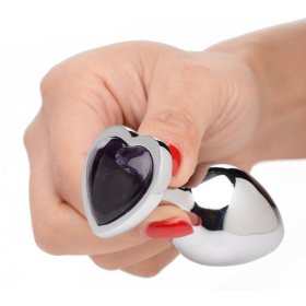Gemstone Amethyst Heart Plug - Medium Gemstone Amethyst Heart Plug - Medium