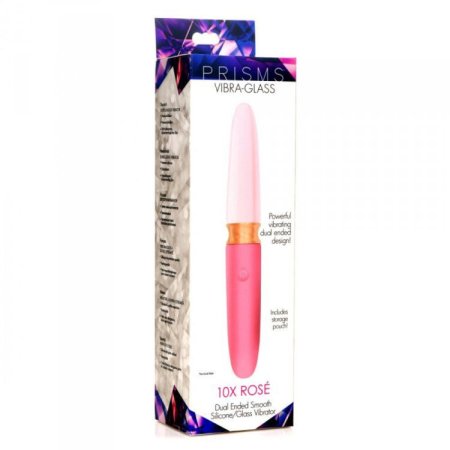 (image for) 10X Dual End Smooth Silicone/Glass Vibe*