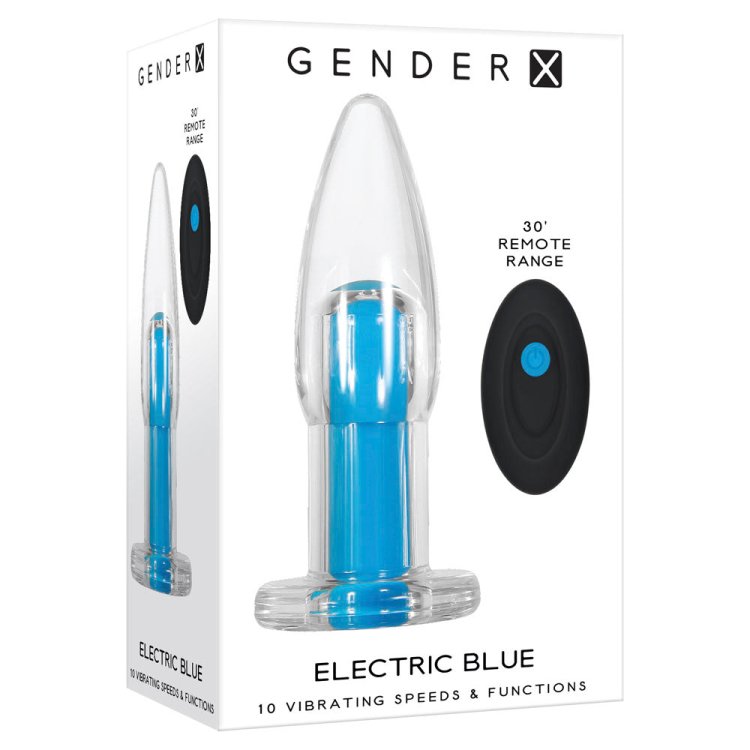 (image for) Gender-X Electric Blue Vibrating Plug *