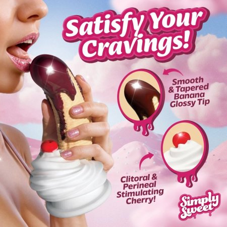 (image for) Chocolate Dipped Banana Split Premium Silicone Dildo