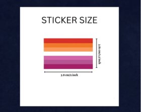 Lesbian Sunset Flag Stickers - 250pc* Lesbian Sunset Flag Stickers - 250pc*