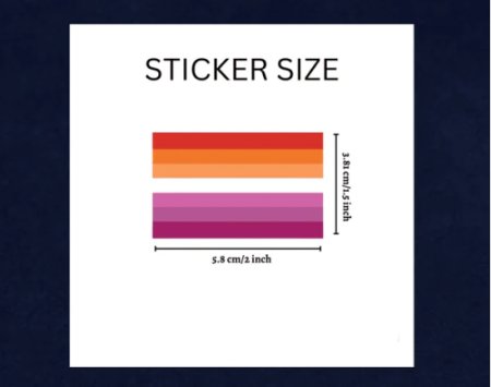 (image for) Lesbian Sunset Flag Stickers - 250pc*