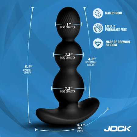 (image for) Gyro-X Gyrating & Vibrating Silicone Butt Plug w/ remote