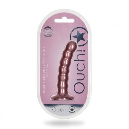 (image for) Ouch! Beaded G-Spot Dildo 5'' - Rose