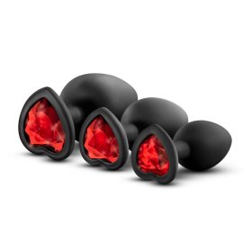 Luxe Bling Plugs Traing Kit Blk wRed Gem Luxe Bling Plugs Traing Kit Blk wRed Gem