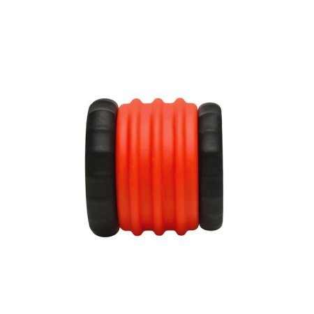 (image for) 2-in-1 Silicone Cock Ring - Red