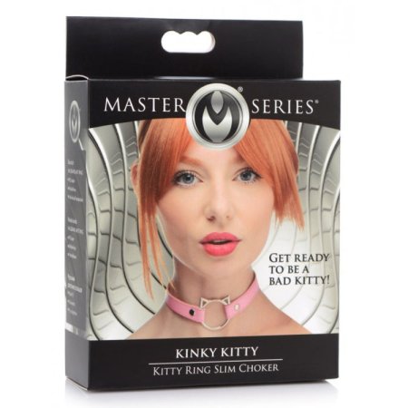 (image for) Kinky Kitty Ring Slim Choker - Pink