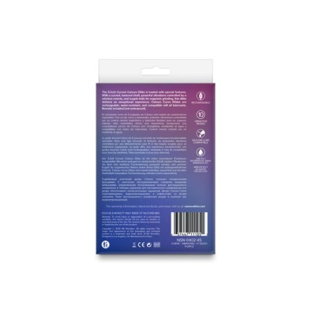 (image for) Colours - Curve - Vibrating w/ remote - 5" Dildo - Purple