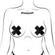 (image for) Pierced Liquid Black Cross w/ Barbell