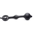 (image for) Devils Rattle Inflatable Silicone Anal Plug with Cock and Ball Ring