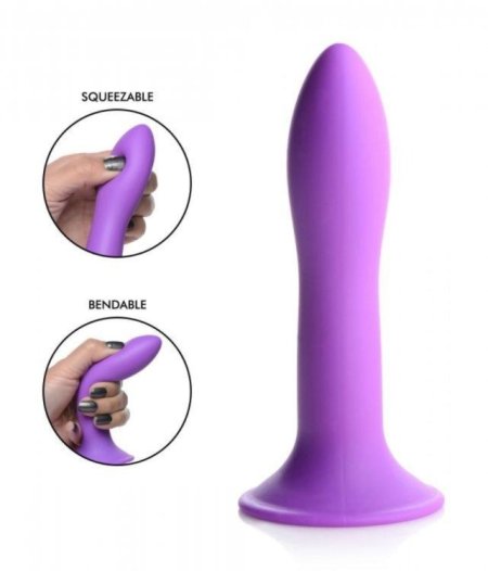 (image for) Squeezable Slender Dildo - Purple