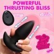 (image for) Thrusting & Vibrating Silicone Butt Plug w/ RC - Black