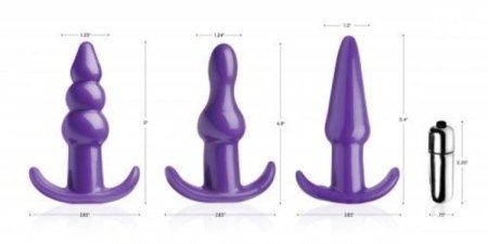 (image for) Thrill Trio Anal Plug Set - Purple