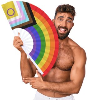 M Proud 25" Fan - Rainbow Flat