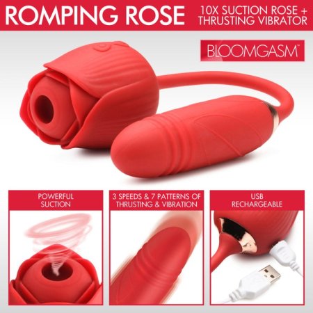 (image for) Romping Rose 10X Suction Rose & Thrustin