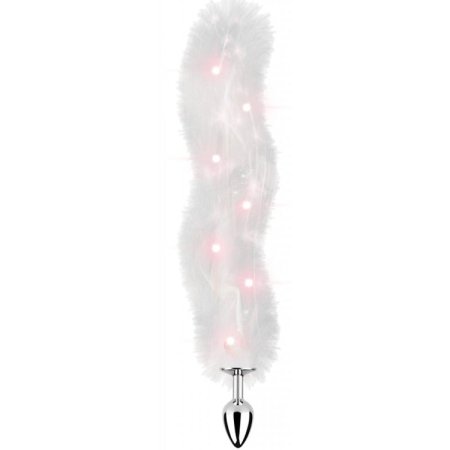 (image for) Light Up Foxy Tail Butt Plug - White