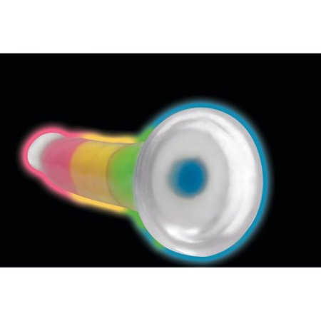 (image for) Lollicock 7" GID Rainbow Silicone Dildo*