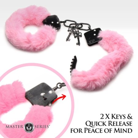 (image for) Cuffed in Fur Furry Handcuffs - Pink