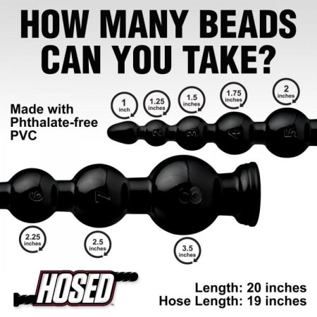 (image for) Hosed 19" Graduated Beaded Anal Snake
