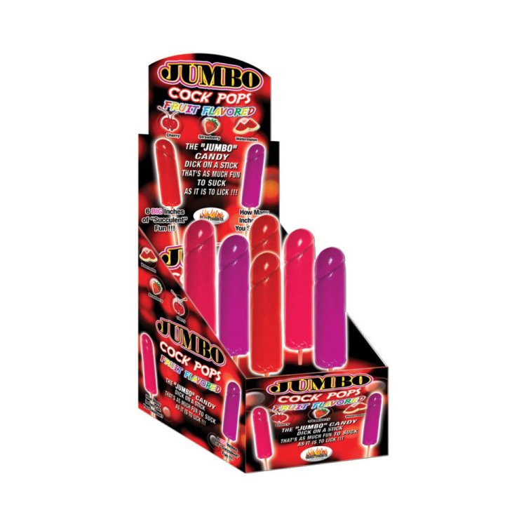 (image for) Fruit Flavored JUMBO Cock Pop Disp 6pc