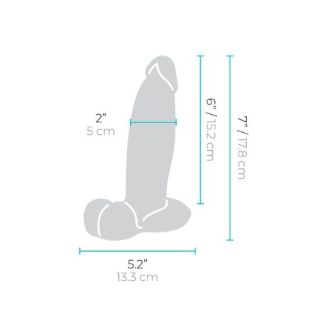 (image for) b-Vibe Slipskin Realistic Silicone Dildo 7" Girthy - Mocha