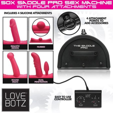(image for) 50X Saddle Pro Sex Machine w 4 Attachmnt