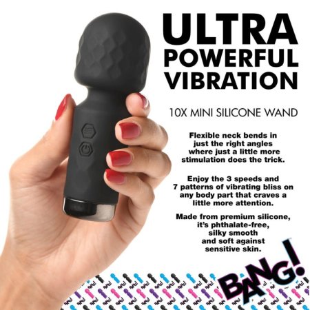 (image for) 10X Mini Silicone Wand - Black