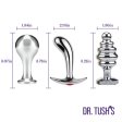 (image for) Tools of Temptation Collection (Medium) - Metal Anal Plug Trio – Classic, Curved & Beaded