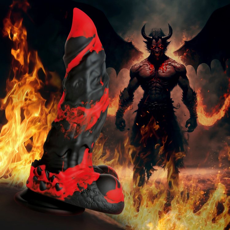 (image for) Fire Demon Monster Silicone Dildo