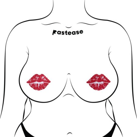 (image for) Kisses Sparkly Red Kissing Puckered Lips