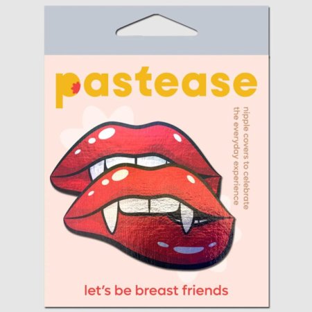 (image for) Vampire Fangs Pasties Biting Lip
