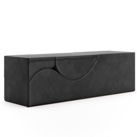 (image for) Aria Flip Chaise 18 Inch Wide - Convertible Sex Chair and Bed Bench, Black