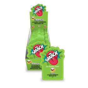 SMACK Warming & Lickable Massage Oil, Tropical 3ML Pouch Display of 36 ?️
