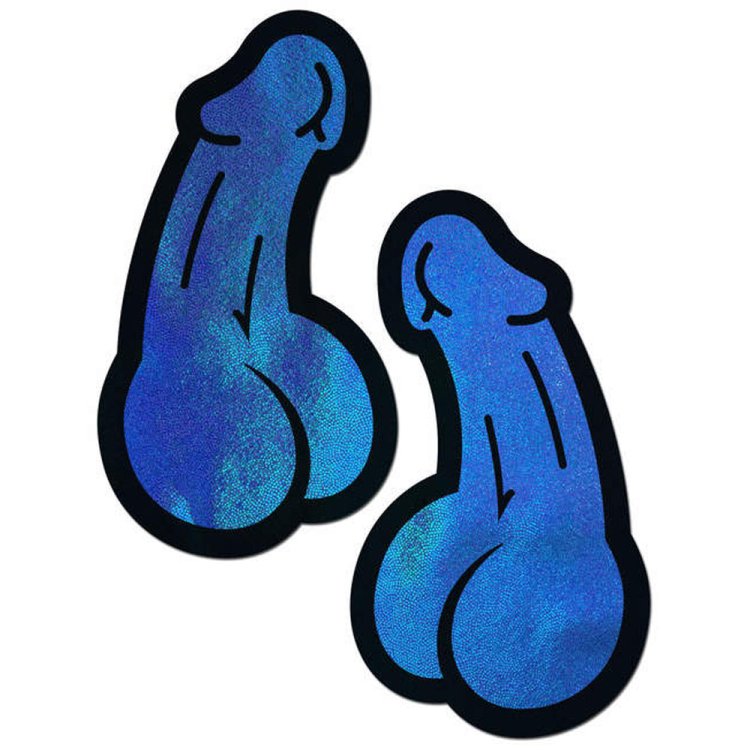 (image for) Penis Spectrum Dick Nip Pasties - Blue *
