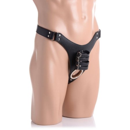(image for) Male Chastity Harness Silicone Anal Plug