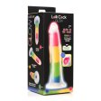 (image for) Lollicock 7" GID Rainbow Silicone Dildo*