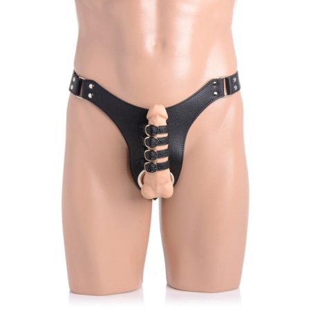 (image for) Male Chastity Harness Silicone Anal Plug