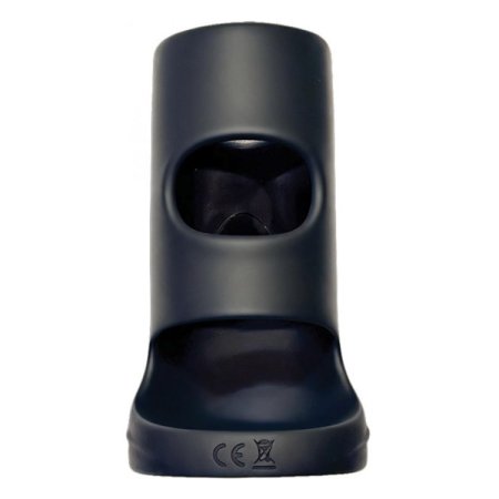 (image for) DECADENCE- MOTOR MOUNT. Liquid Silicone Penis Sleeve. Multi Speed Vibration. Rechargeable, Black.