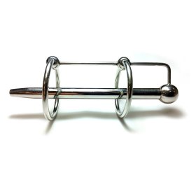 Stainless Steel Hollow Double Ring Urethral Probe