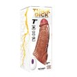 (image for) Skinsations Thick Dick Vibrating Sleeve With Remote Control Multi-Function Caramel Lovers