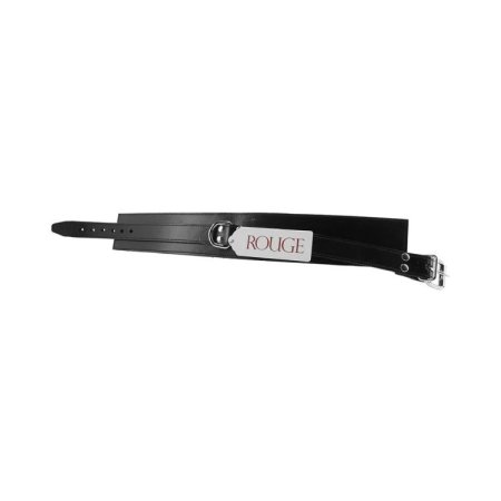(image for) Leather Collar with Faux Fur Lining Black