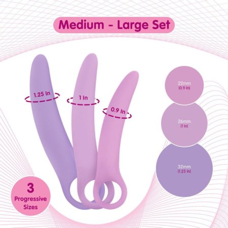 (image for) Curved Dilators - 3pc Set Medium - Large