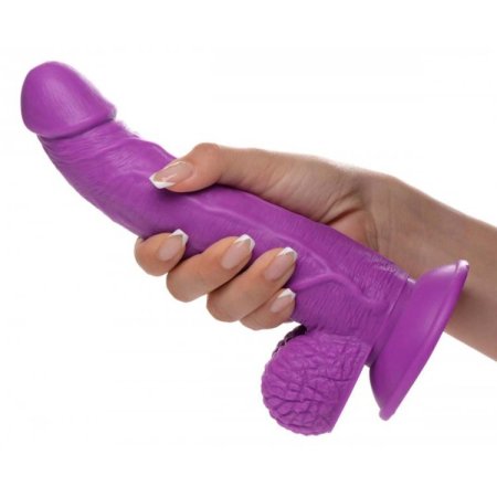 (image for) POP 7.5" Dildo with Balls - Purple