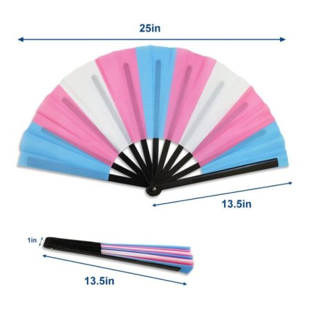 (image for) Transgender Pride X-Large Hand Fan