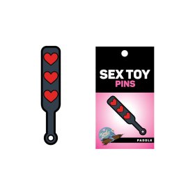 Enamel Pin: Heart Paddle - Black/Red * Enamel Pin: Heart Paddle - Black/Red *