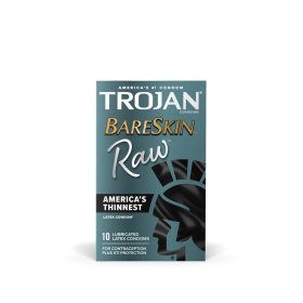 Trojan Bareskin Raw Condoms - 10pk