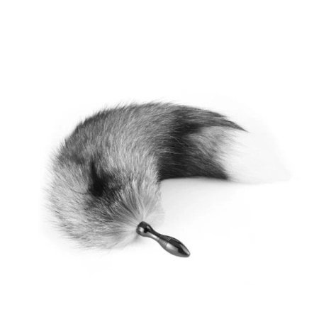 (image for) Real Fox Tail Small Tapered Metal Plug