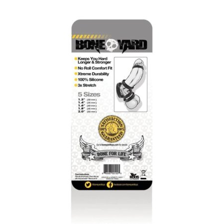 (image for) BoneYard Silicone Ring 5 Pcs Kit - Black